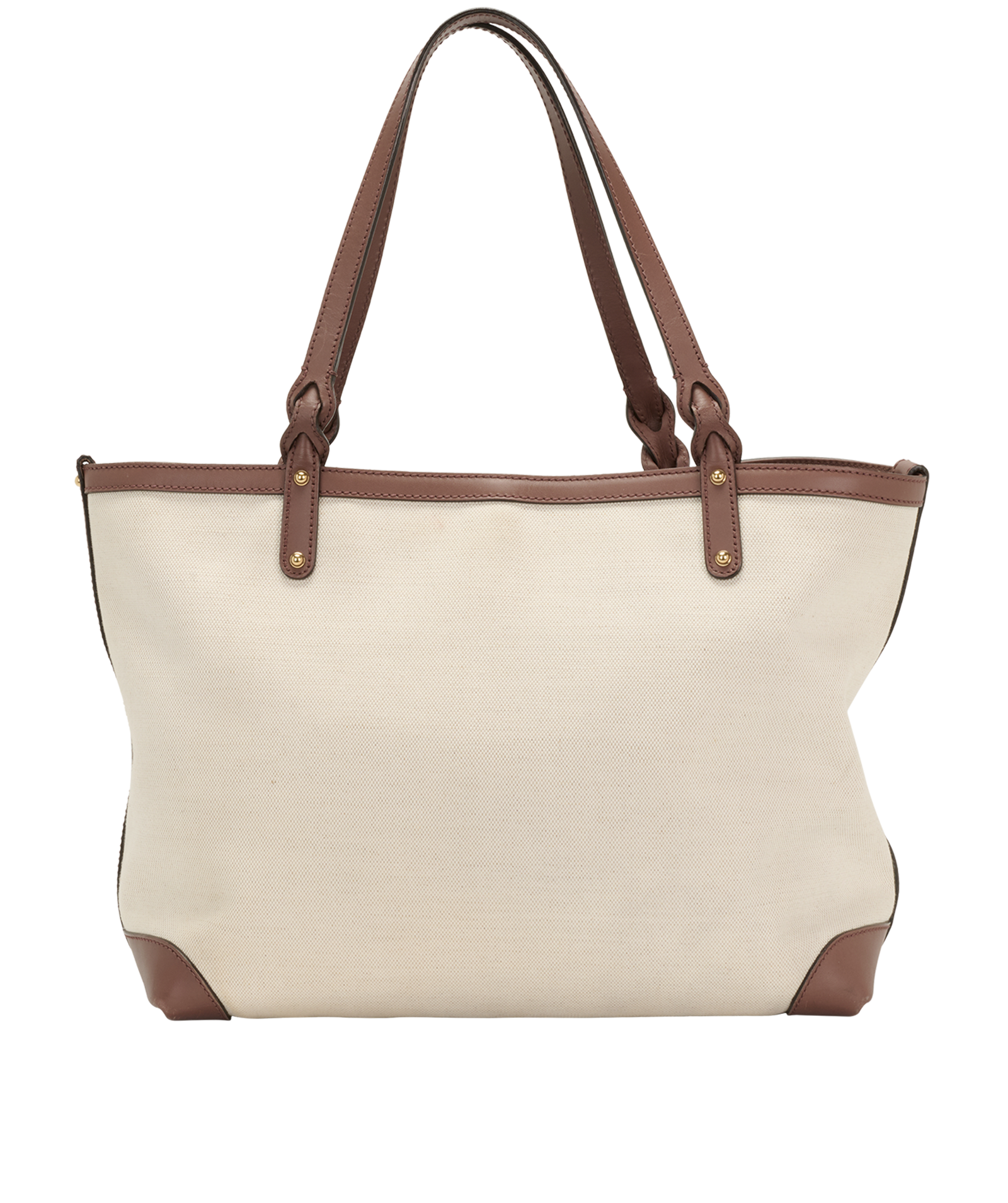Craft Tote, &pound;495, Handbags, Brown/Cream, Canvas, Back view
